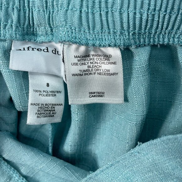 Alfred Dunner Dress Pants Womens size 8 Blue Pull On Elastic Waist 2 Pockets - Picture 3 of 7
